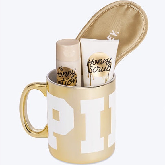 💗VS PINK HONEY BEAUTY MUG 4 PIECE GIFT SET - Picture 2 of 6